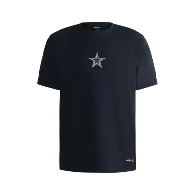 HUGO BOSS X NFL STRETCH-COTTON T-SHIRT WITH SPECIAL BRANDING