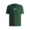 Hugo Boss Boss X Nfl Stretch-cotton T-shirt With Special Branding In Green