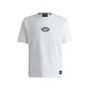 Hugo Boss X Nfl Stretch-cotton T-shirt With Special Branding In White