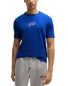 Hugo Boss Boss X Nfl Stretch-cotton T-shirt With Special Branding In Bills Medium Blue