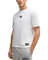 Hugo Boss Boss X Nfl Stretch Cotton Graphic T-shirt In Patriots Open White