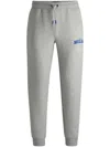 Hugo Boss Boss X Nfl Signature-tape Tracksuit Bottoms With Special Branding In Grey