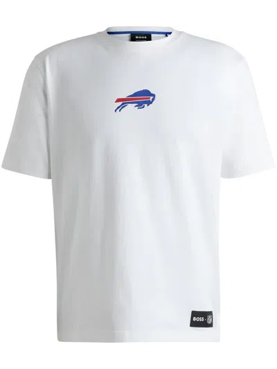 Hugo Boss X Nfl Stretch-cotton T-shirt With Special Branding In Multi