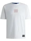 Hugo Boss Boss X Nfl Stretch-cotton T-shirt With Special Branding In White