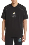 Hugo Boss Boss X Nfl Oversize-fit T-shirt With Collaborative Branding In Black