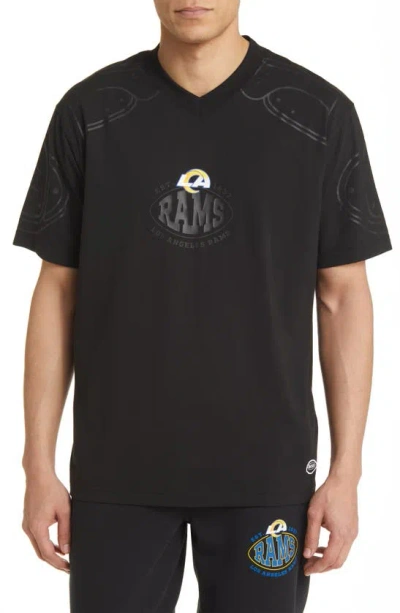 Hugo Boss Boss X Nfl Oversize-fit T-shirt With Collaborative Branding In Rams