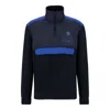 Hugo Boss Boss X Nfl Fumble Mixed Media Quarter Zip Pullover In Multi