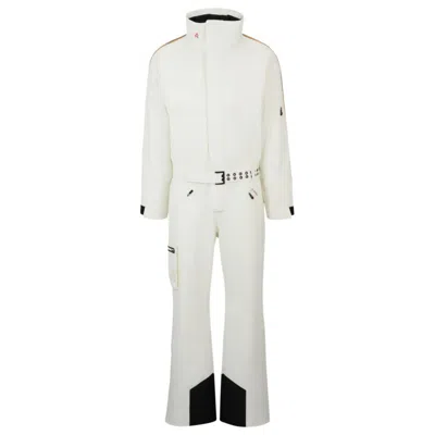 Hugo Boss Boss X Perfect Moment Branded Ski Suit With Stripes In White