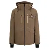 Hugo Boss Boss X Perfect Moment Hooded Down Ski Jacket With Special Branding In Beige