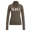 Hugo Boss Boss X Perfect Moment Slogan Sweater In Virgin Wool In Grey