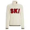 Hugo Boss Boss X Perfect Moment Virgin-wool Sweater With 'ski' Intarsia In Beige