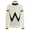 HUGO BOSS X PERFECT MOMENT VIRGIN-WOOL SWEATER WITH STRIPE INTARSIA