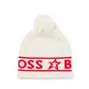 HUGO BOSS X PERFECT MOMENT WOOL BEANIE HAT WITH LOGO INTARSIA