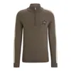 Hugo Boss Boss X Perfect Moment Zip-neck Sweater In Virgin Wool In Green