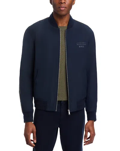 Hugo Boss Porsche Coltar Nylon Casual Jacket In Dark Blue