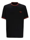 Hugo Boss Porsche X Cotton T-shirt With Moisture-control Finish In Black