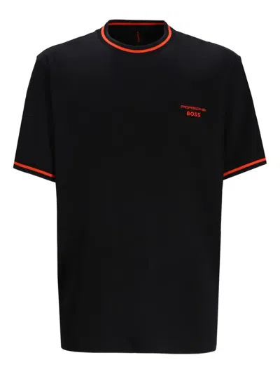 HUGO BOSS X PORSCHE CONTRAST-TRIM T-SHIRT