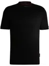 Hugo Boss Porsche X Boss Mercerised-cotton T-shirt With Special Branding In Black