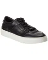 Hugo Boss Double-monogram Trainers In Suede And Leather In Black