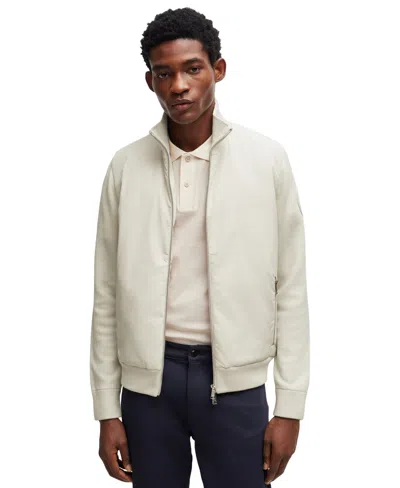 Hugo Boss X Porsche Men's Wool Jacket In Open White