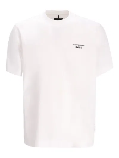 Hugo Boss X Porsche Mercerized Cotton T-shirt In White