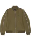 Hugo Boss X Porsche Piped-trim Bomber Jacket In Green