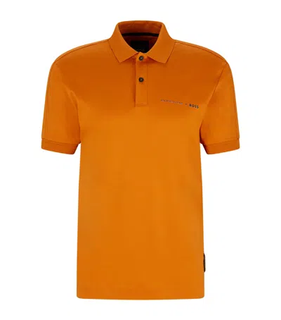 Hugo Boss X Porsche Slim Polo Shirt In Orange