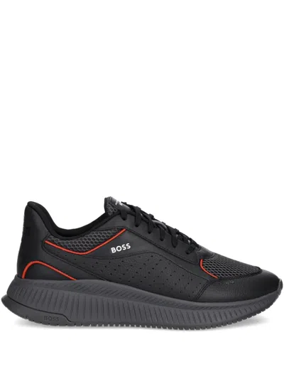 Hugo Boss X Porsche Ttnm Evo Perforated Leather Sneakers In Gray