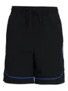 Hugo Boss X Racing Bulls Torchon-piping Track Shorts In Black