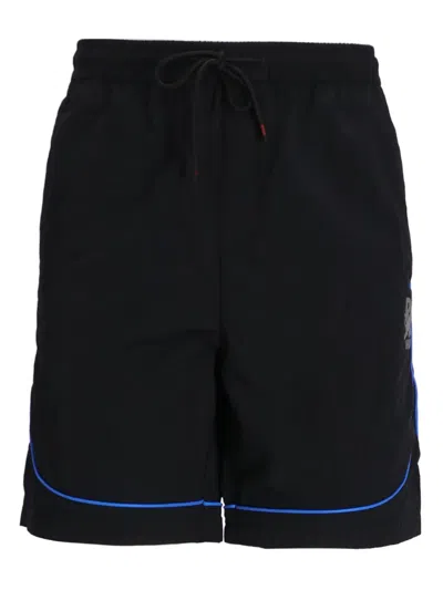 Hugo Boss X Racing Bulls Torchon-piping Track Shorts In Black