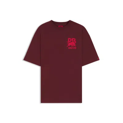HUGO BOSS X RB COTTON T-SHIRT WITH BULL-GRAPHIC LOGO