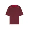 Hugo Boss X Rb Cotton T-shirt With Tipping And Logos In Red