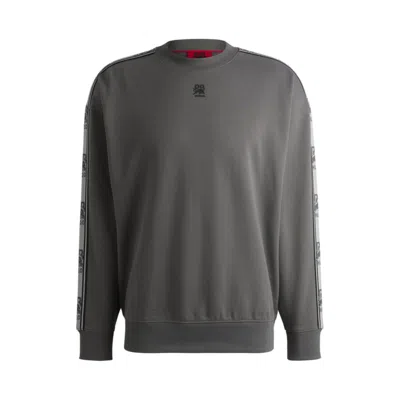 HUGO BOSS X RB COTTON-TERRY SWEATSHIRT WITH BRANDED TAPE