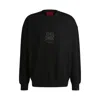 Hugo Boss X Rb Cotton-terry Sweatshirt With Carbon Stealth Logo In Black