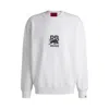 Hugo Boss X Rb Cotton-terry Sweatshirt With Carbon Stealth Logo In White