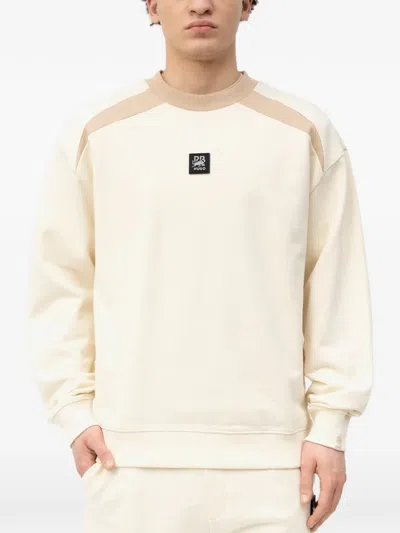 Hugo Boss X Rb Davalio Panelled Sweatshirt In Neutral