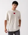 Hugo Boss X Rb Drambok Mens Relaxed Fit T-shirt With Signature Bull Motif In White