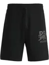 Hugo Boss X Rb Logo-appliqué Shorts In Black