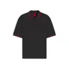 Hugo Boss X Rb Polo Shirt With Bull Logo Patch In Black
