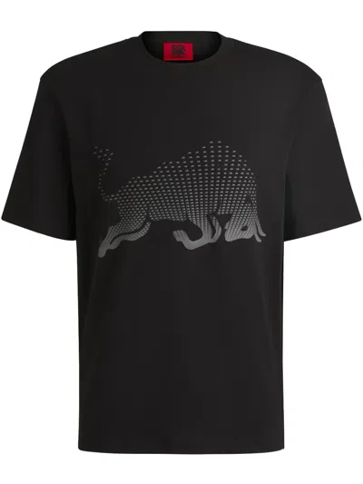 Hugo Boss X Rb Printed Cotton T-shirt In Black