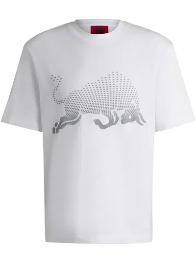 Hugo Boss X Rb Printed Cotton T-shirt In White