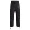 Hugo Boss X Rb Regular-fit Trousers With Carbon Stealth Logo In Black