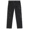 Hugo Boss X Rb Relaxed-fit Jeans With Lasered Pattern In Black