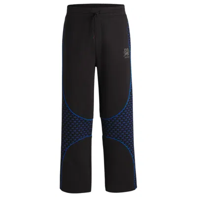 Hugo Boss X Rb Tracksuit Bottoms With Piping Details In Black