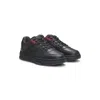 Hugo Boss X Rb Trainers With Bull-graphic Logo And Perforations In Black