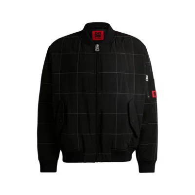 HUGO BOSS X RB WATER-REPELLENT BOMBER JACKET WITH GRID QUILTING