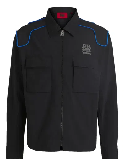 HUGO BOSS X RED BULL CARBON STEALTH-LOGO OVERSHIRT