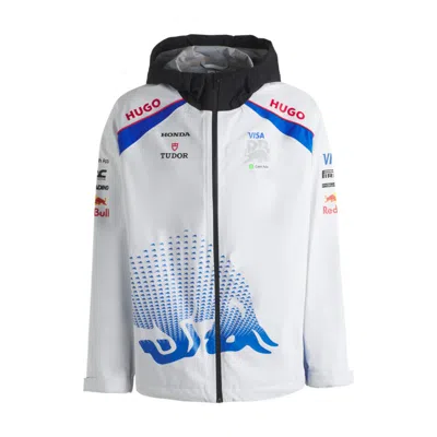 Hugo Boss X Vcarb Relaxed-fit Fanwear Jacket With Bull Motif In White