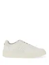 Hugo Boss Hugo Low-top Sneakers With Perforated Design And Textured Sole In White