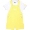 Hugo Boss Yellow Suit For Baby Boy With Logo In Yellow